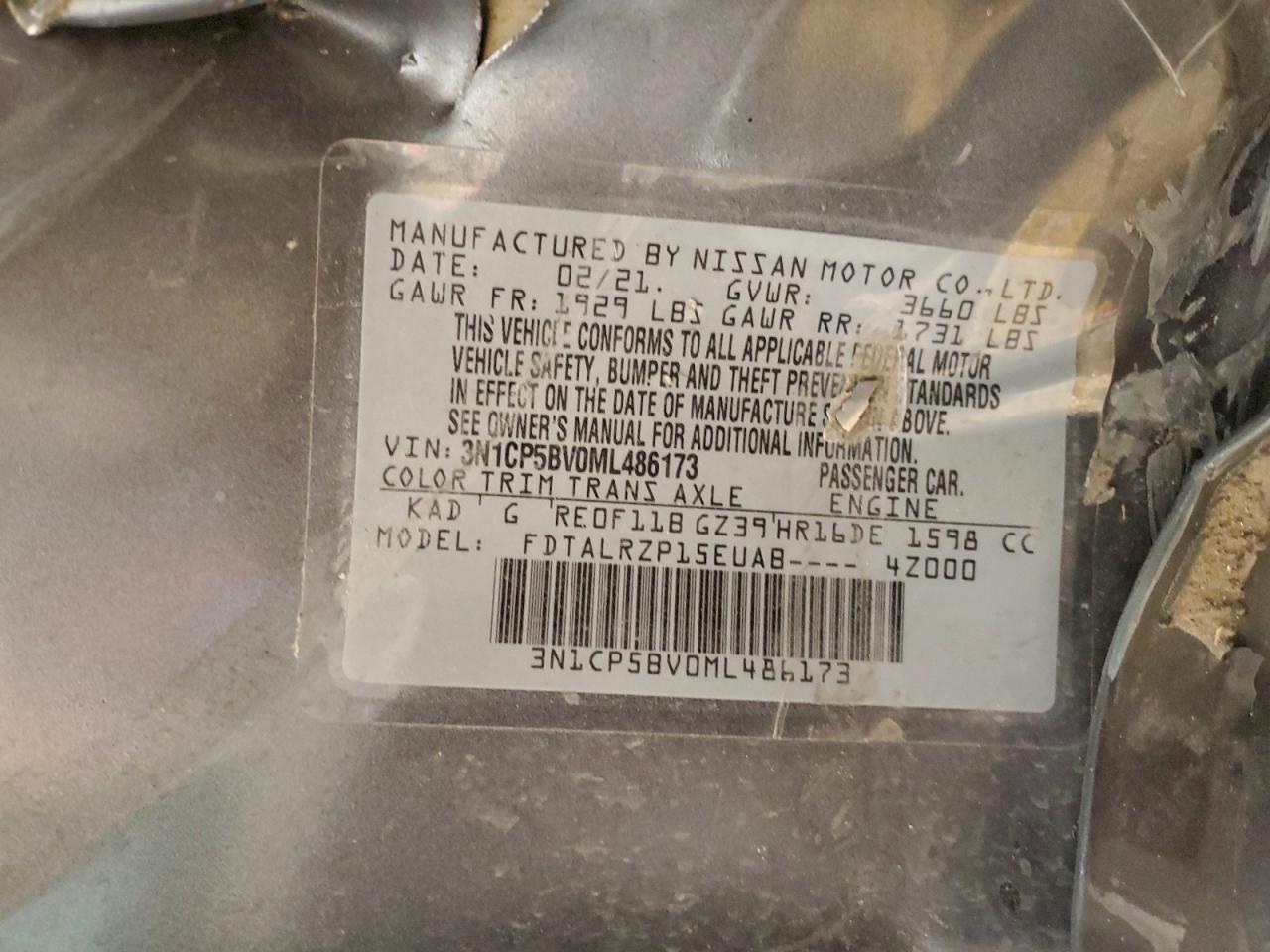 2021 NISSAN KICKS S photo 14