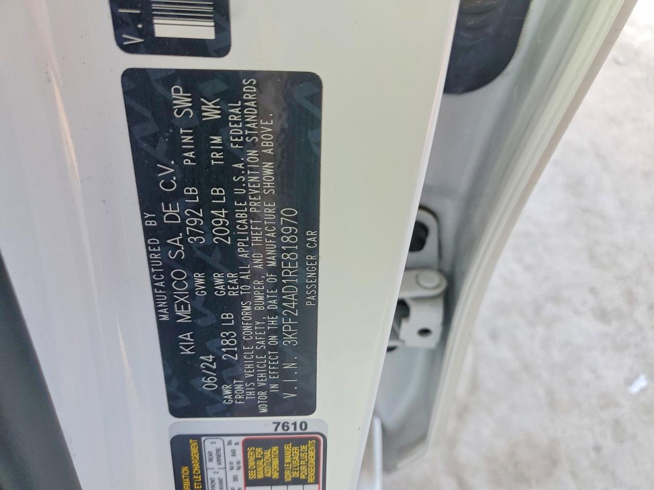 2024 KIA FORTE LXS photo 12