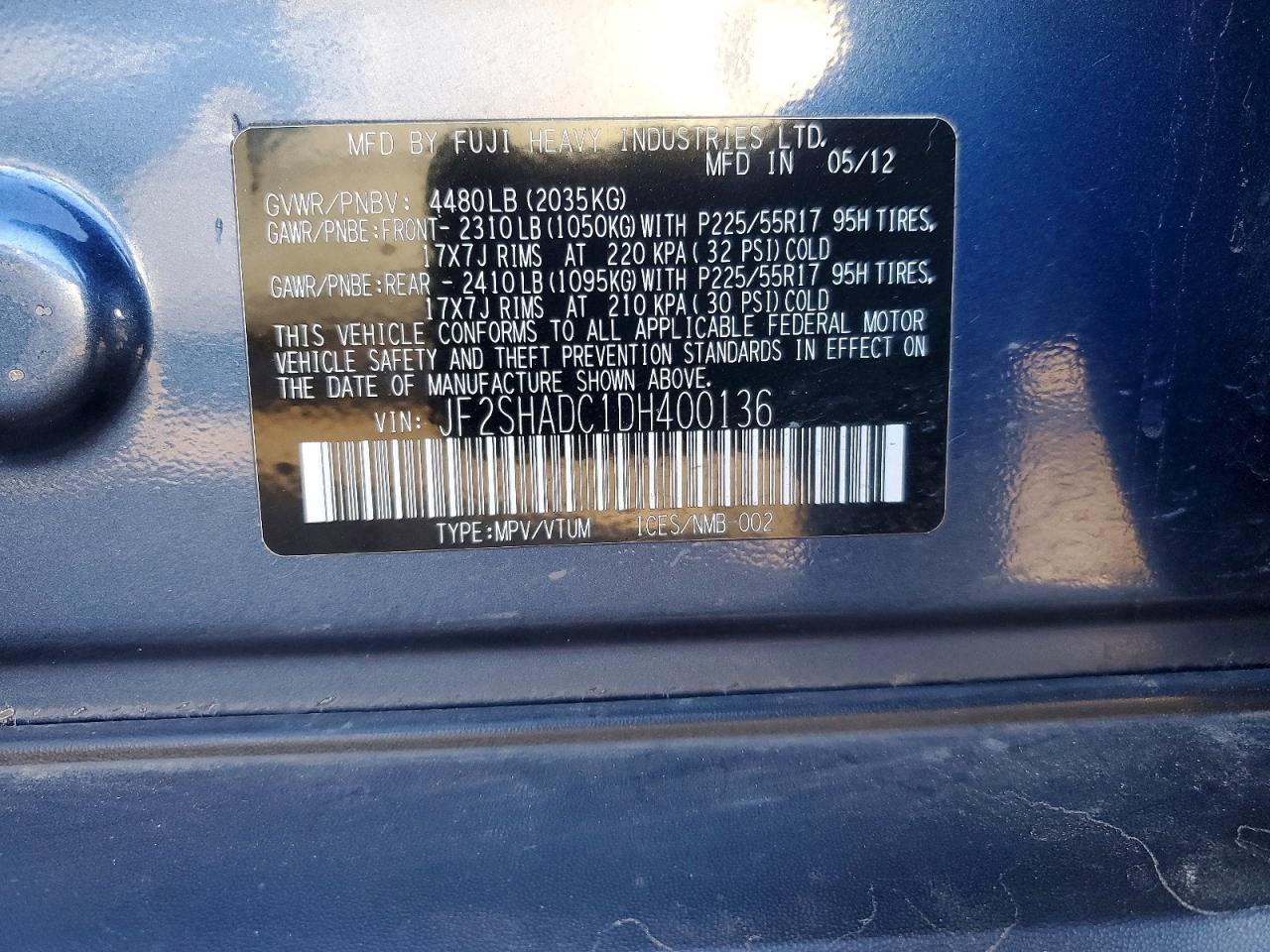 2013 SUBARU FORESTER 2.5X PREMIUM photo 12