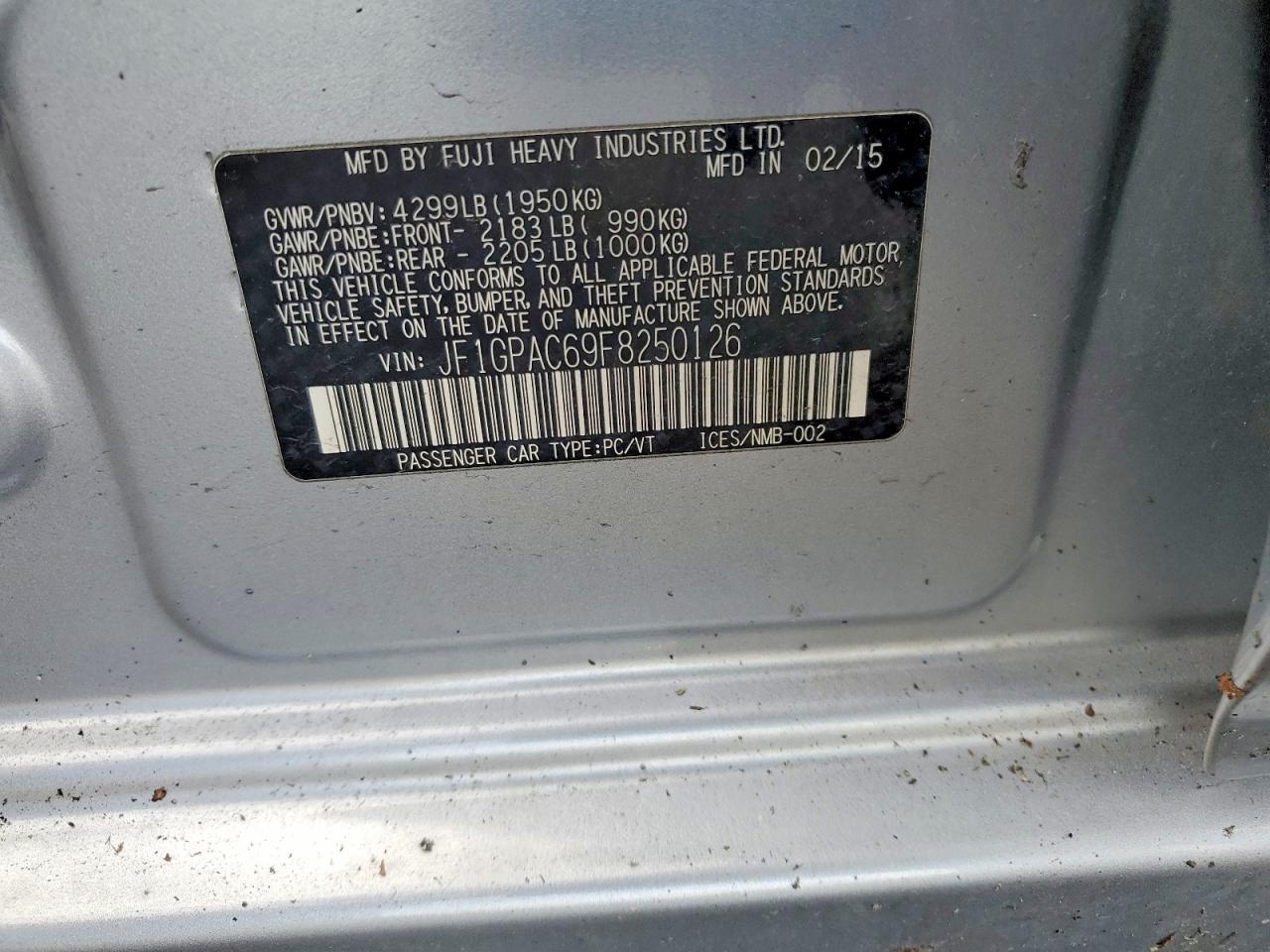 2015 SUBARU IMPREZA PREMIUM photo 12