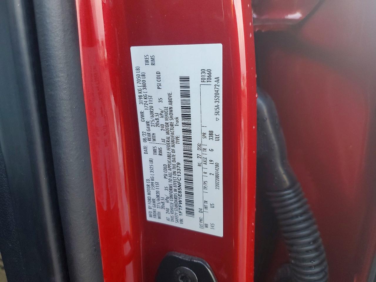2022 FORD F150 SUPERCREW photo 12