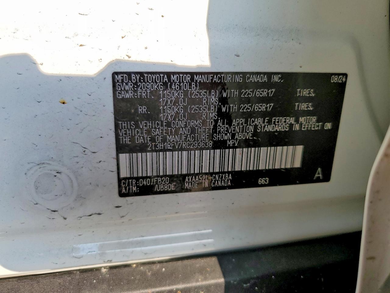 2024 TOYOTA RAV4 LE photo 12