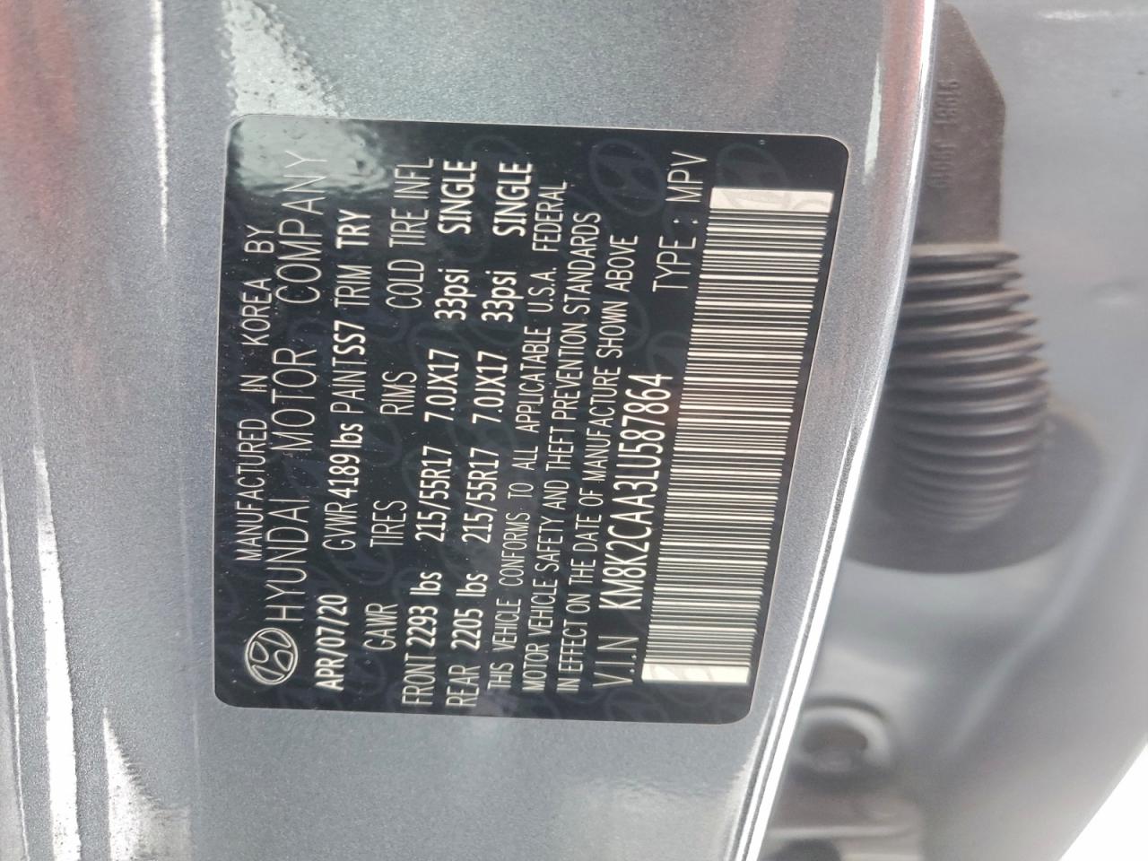 2020 HYUNDAI KONA SEL photo 13