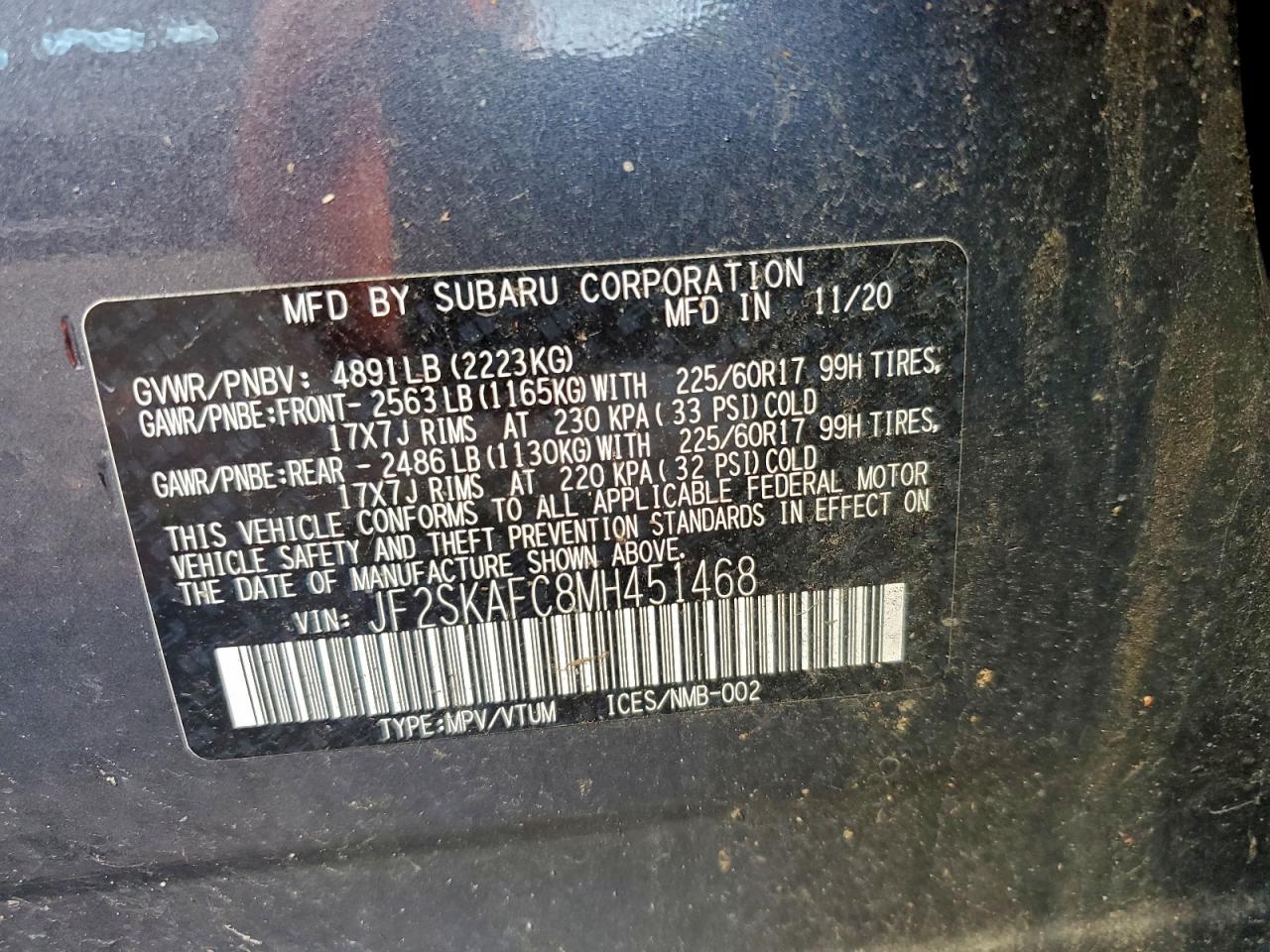 2021 SUBARU FORESTER PREMIUM photo 27