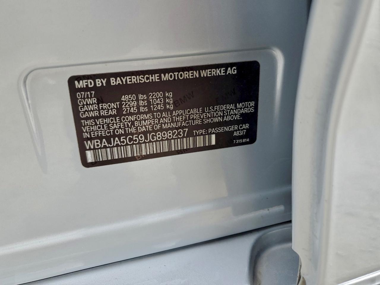 2018 BMW 530 I photo 12