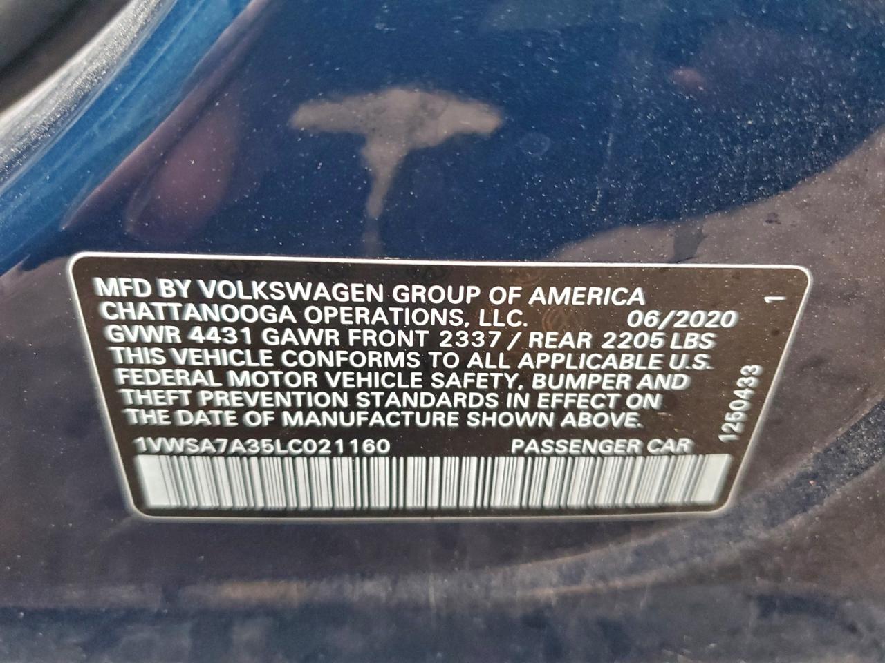 2020 VOLKSWAGEN PASSAT SE photo 12
