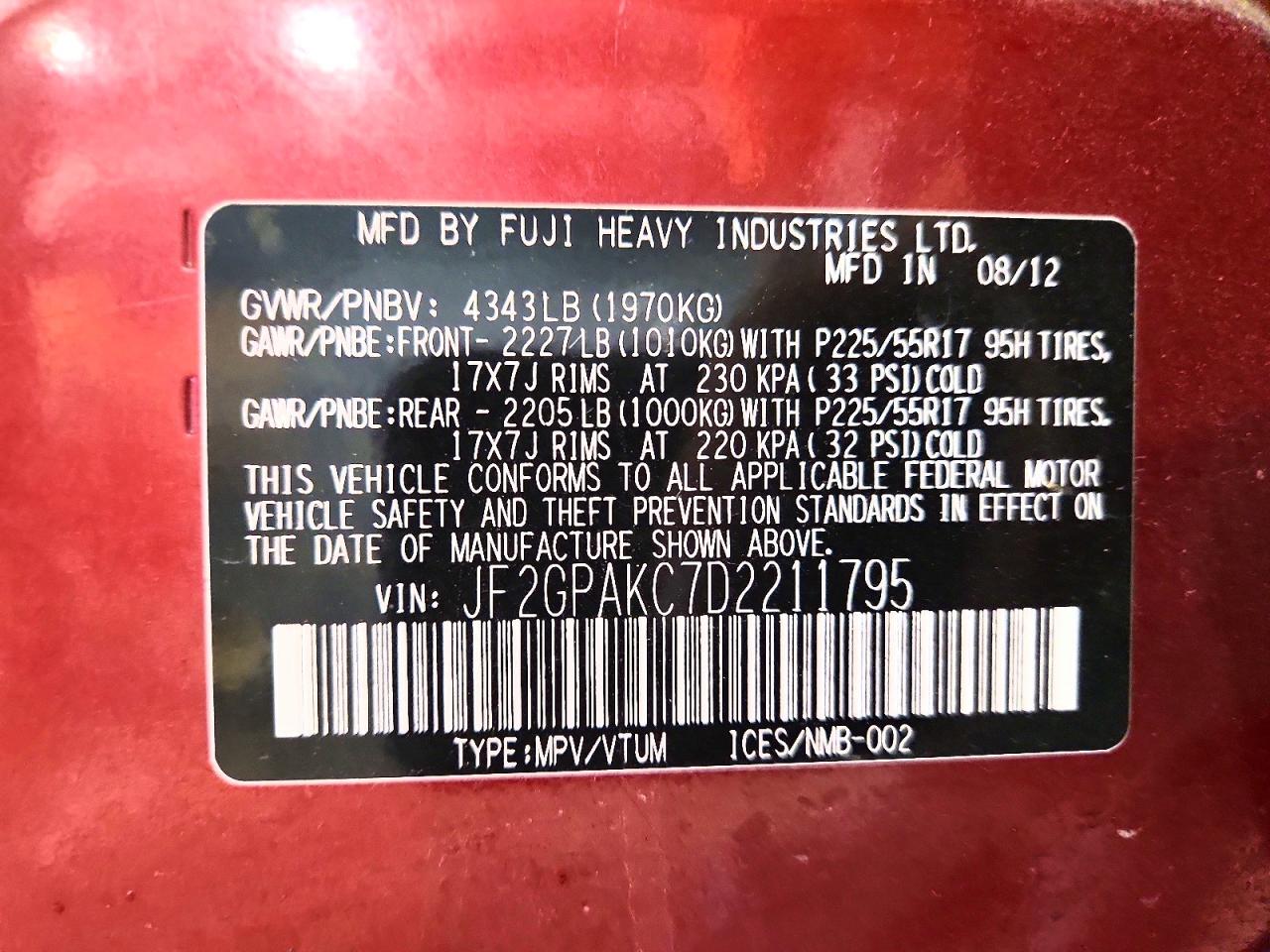 2013 SUBARU XV CROSSTREK 2.0 LIMITED photo 12