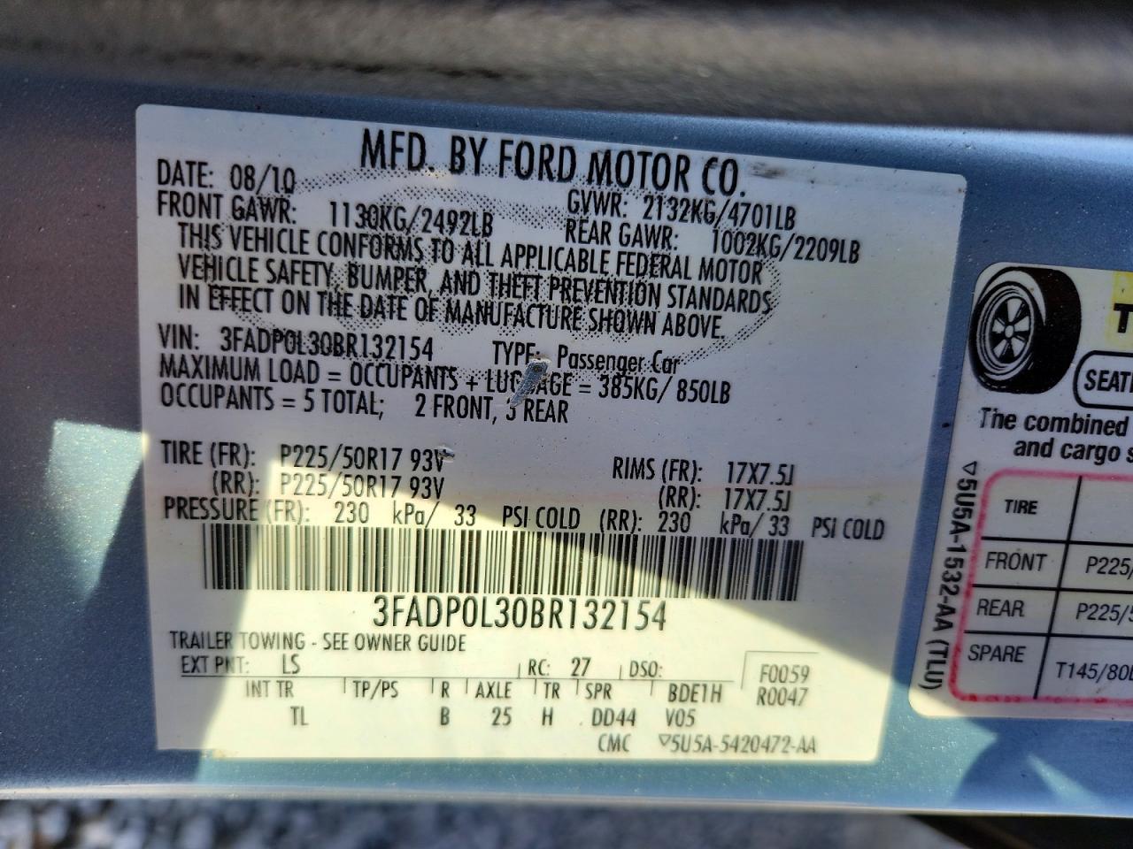 2011 FORD FUSION HYBRID photo 12