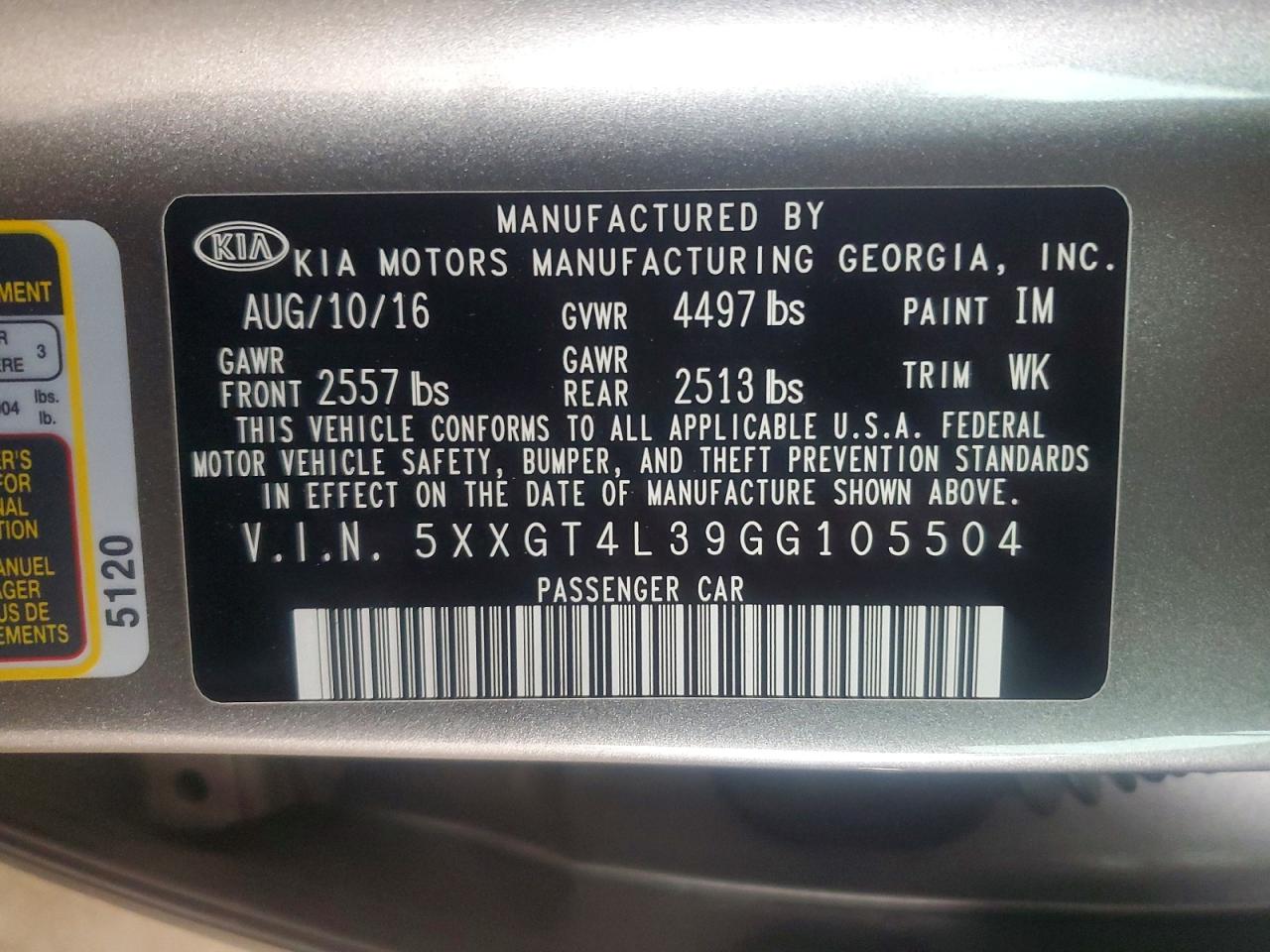 2016 KIA OPTIMA LX photo 12