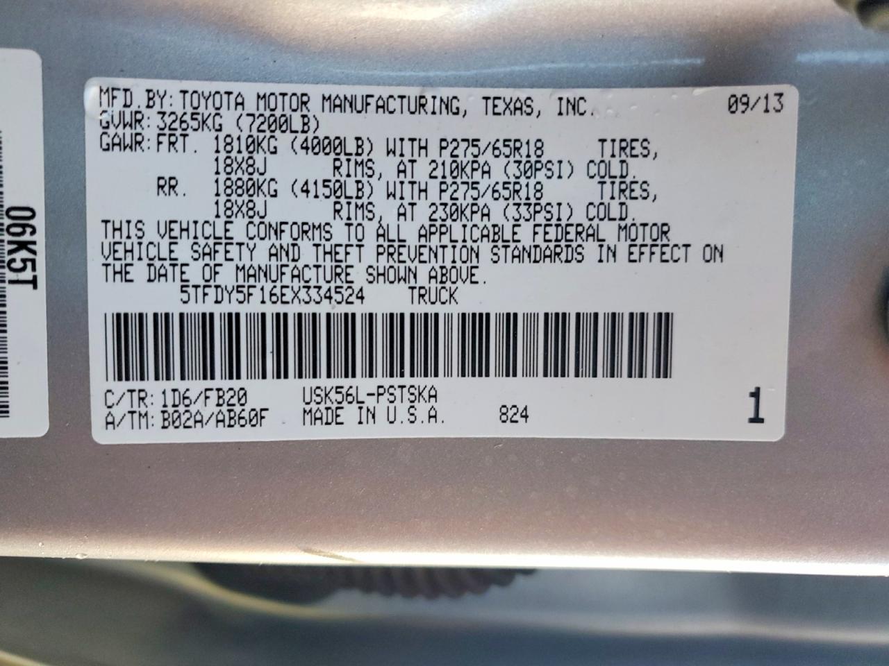 2014 TOYOTA TUNDRA CREWMAX SR5 photo 12