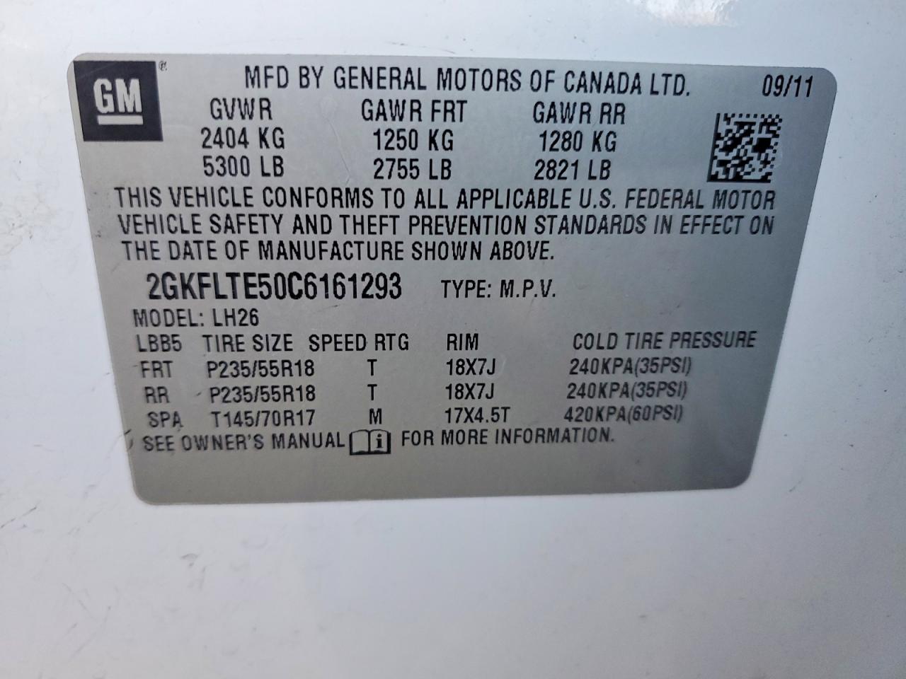 2012 GMC TERRAIN SLE photo 13