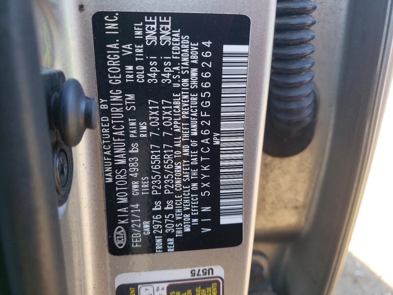 2015 KIA SORENTO LX photo 49