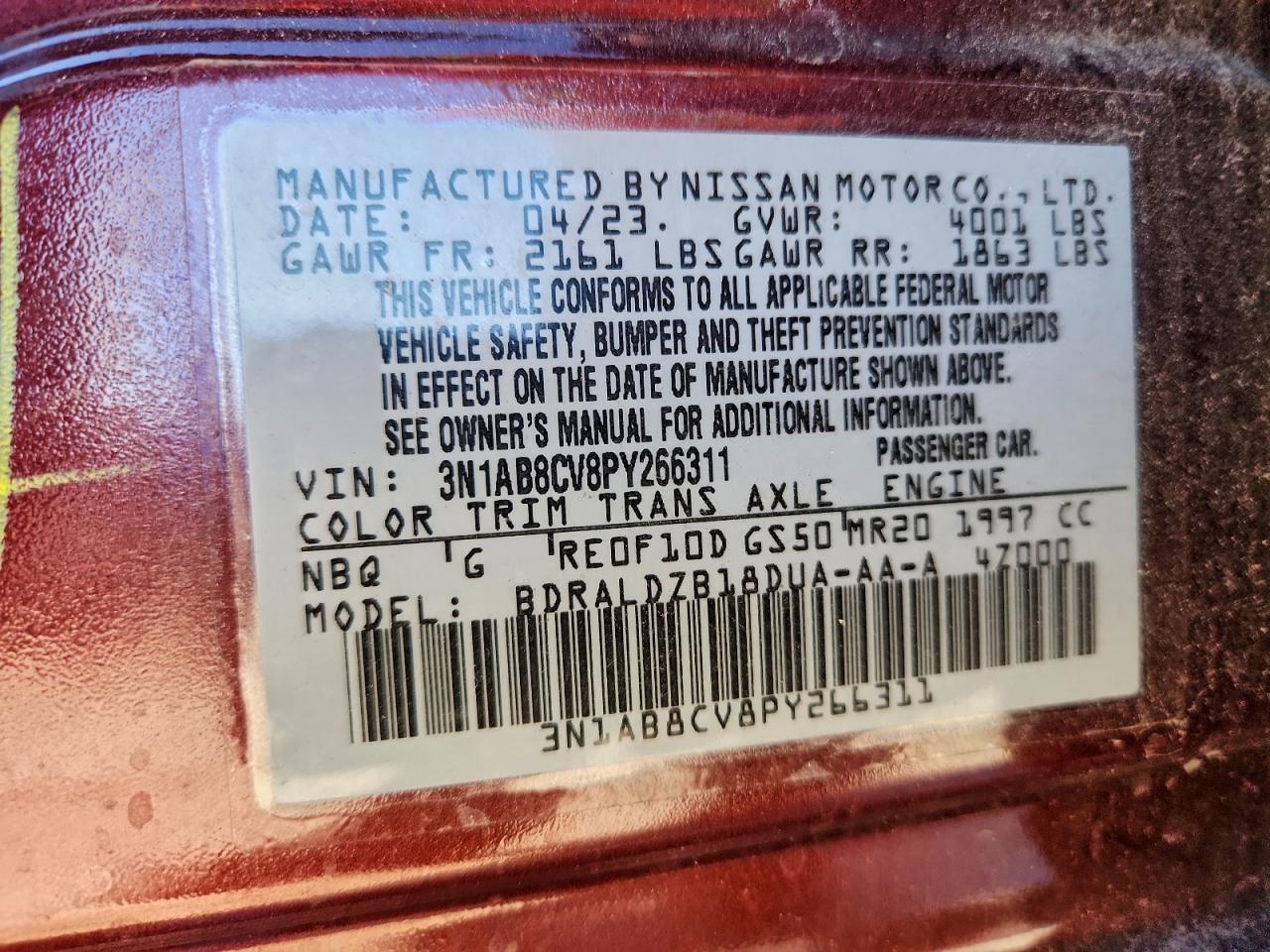 2023 NISSAN SENTRA SV photo 13