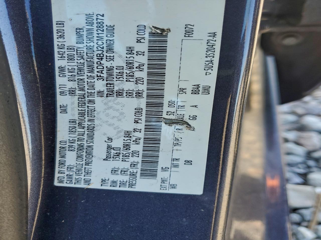 2012 FORD FIESTA SE photo 12