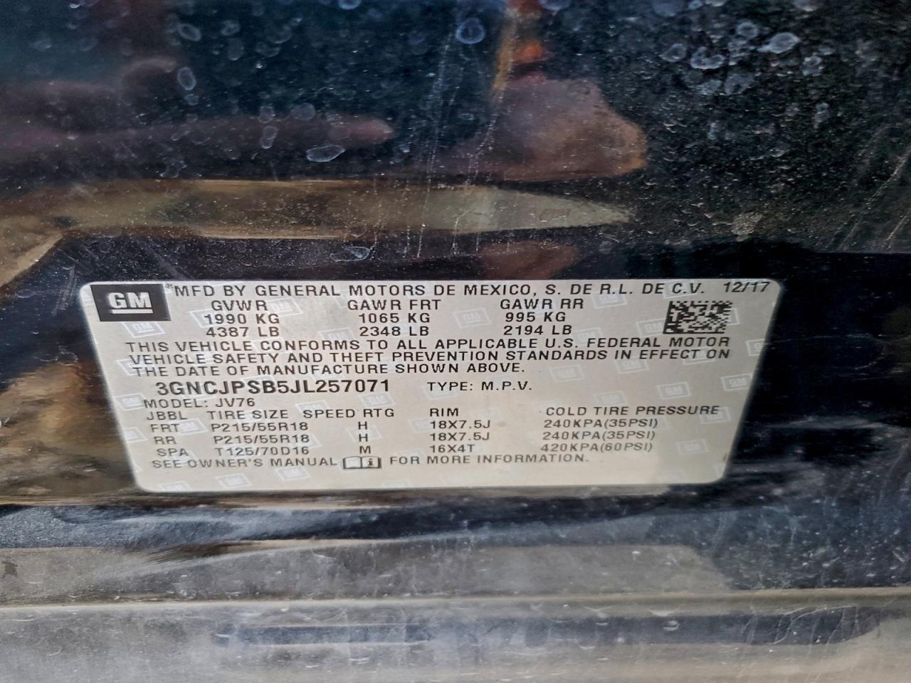 2018 CHEVROLET TRAX 1LT photo 14