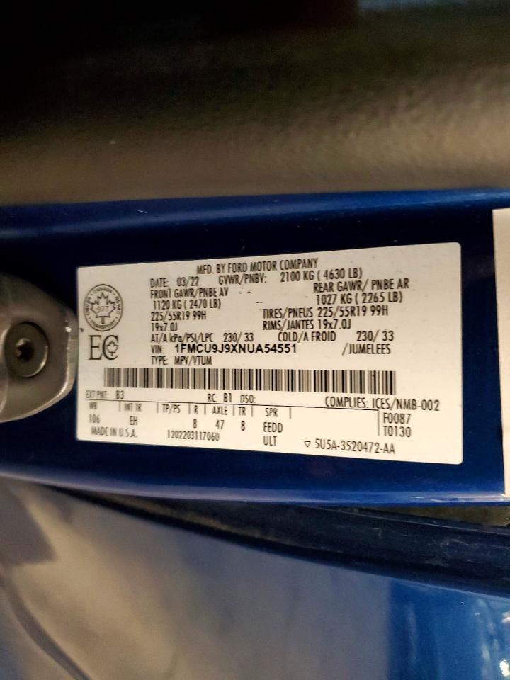 2022 FORD ESCAPE TITANIUM photo 13