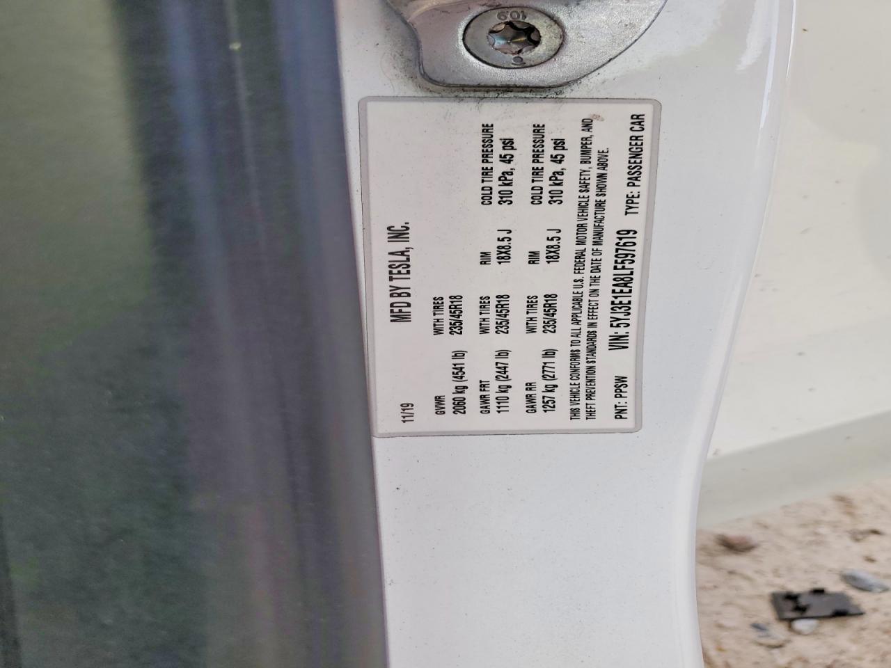 2020 TESLA MODEL 3 photo 14