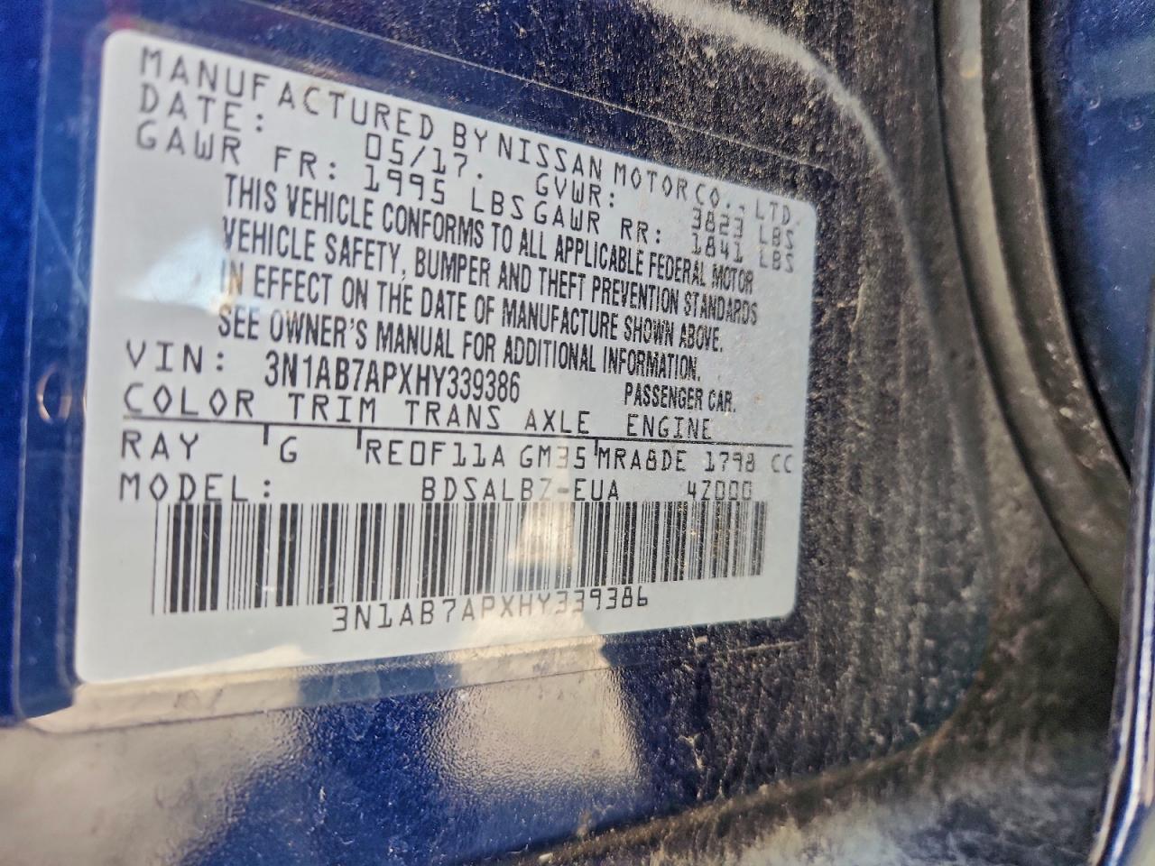 2017 NISSAN SENTRA S photo 12