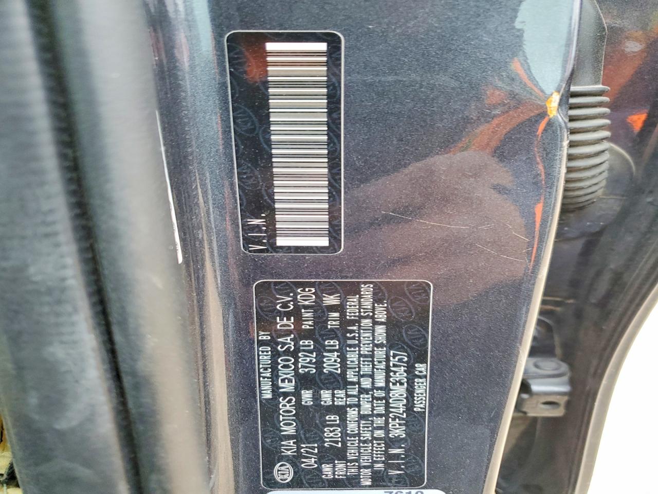 2021 KIA FORTE FE photo 13