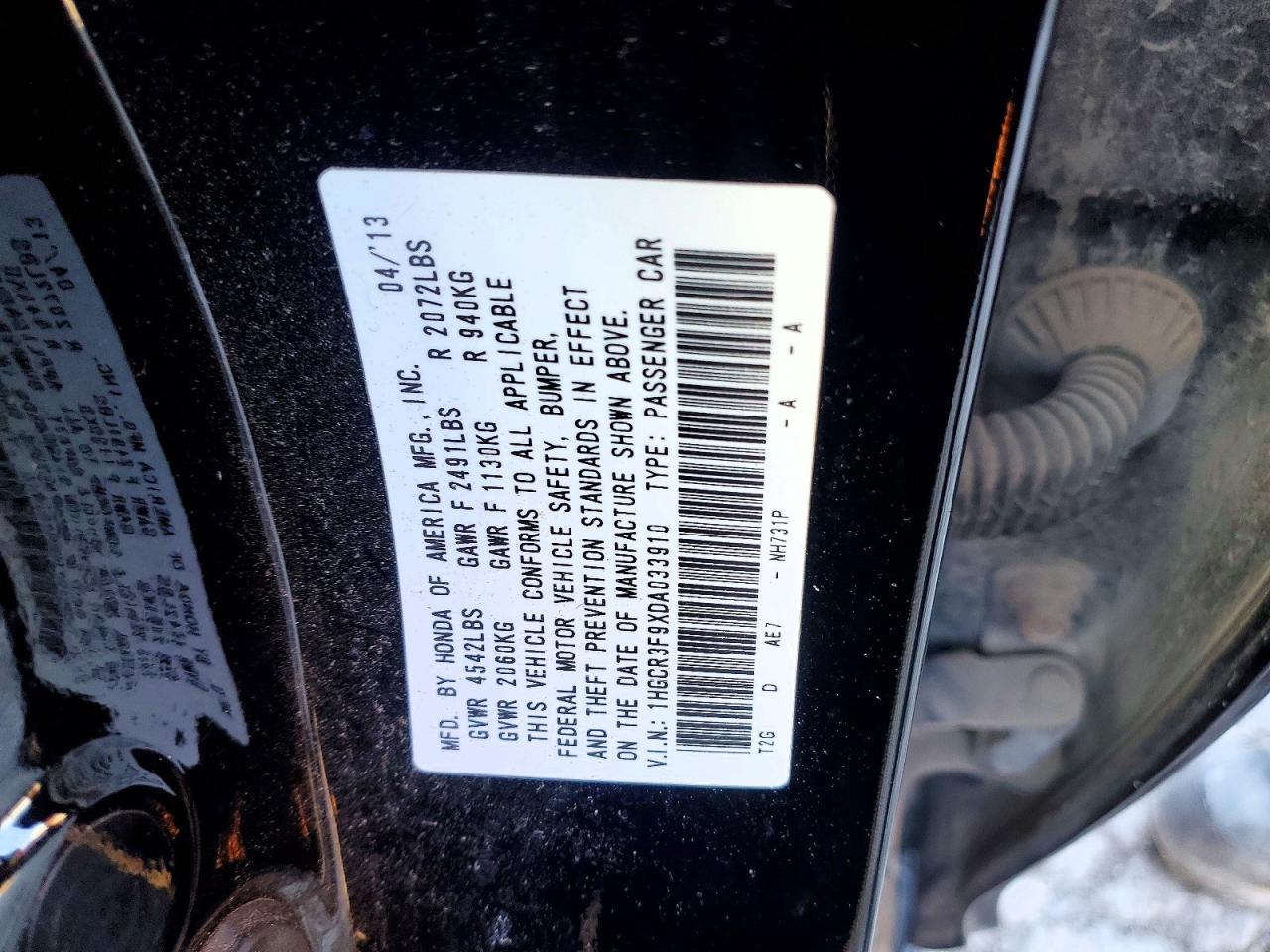2013 HONDA ACCORD TOURING photo 13