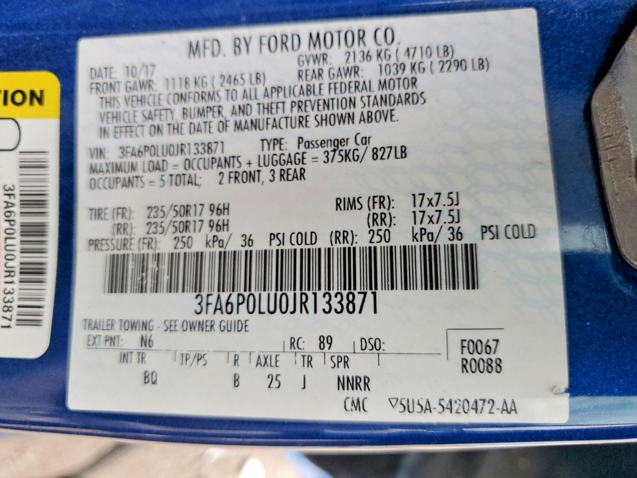 2018 FORD FUSION SE HYBRID photo 12