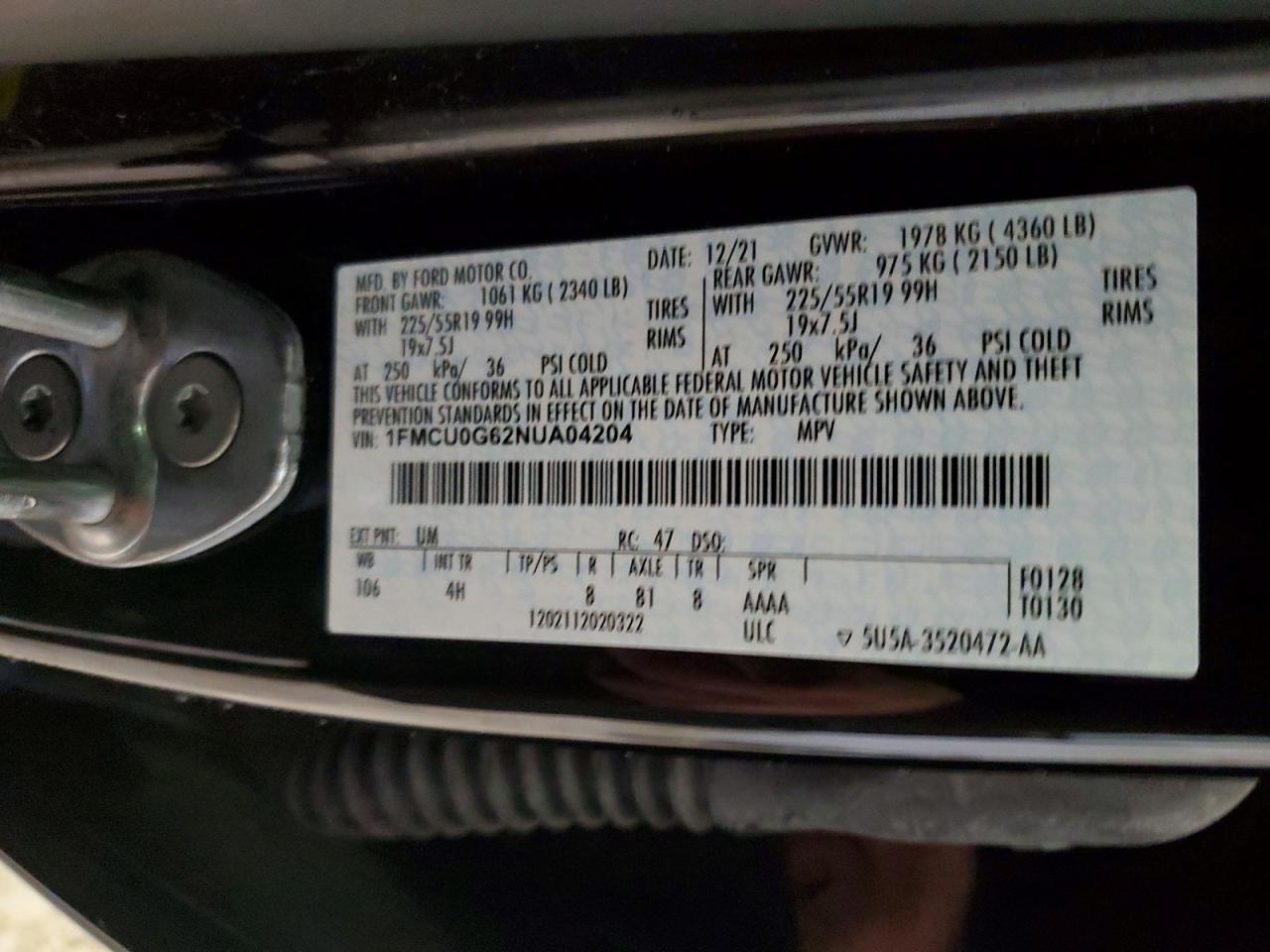 2022 FORD ESCAPE SE photo 13