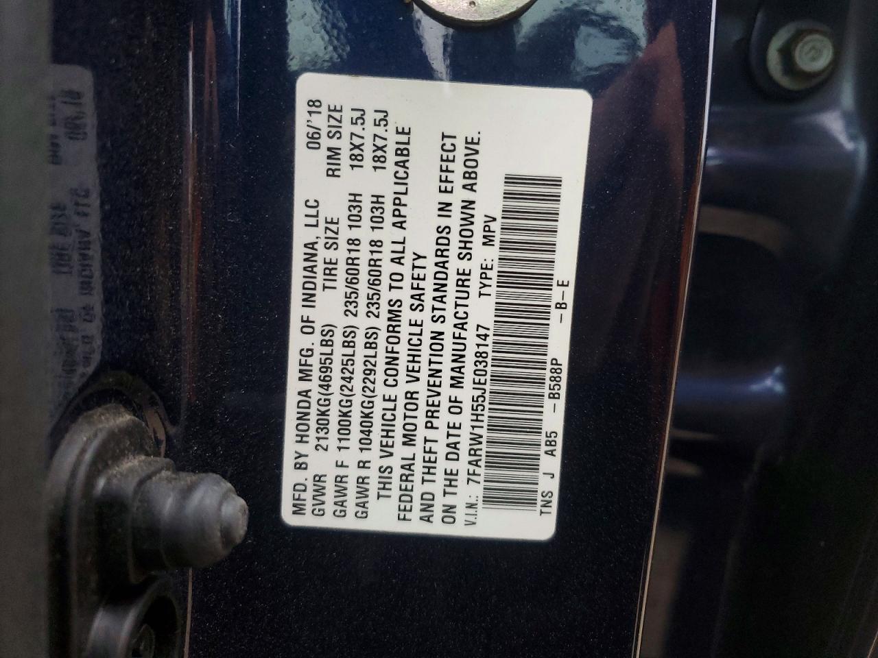2018 HONDA CR-V EX photo 14