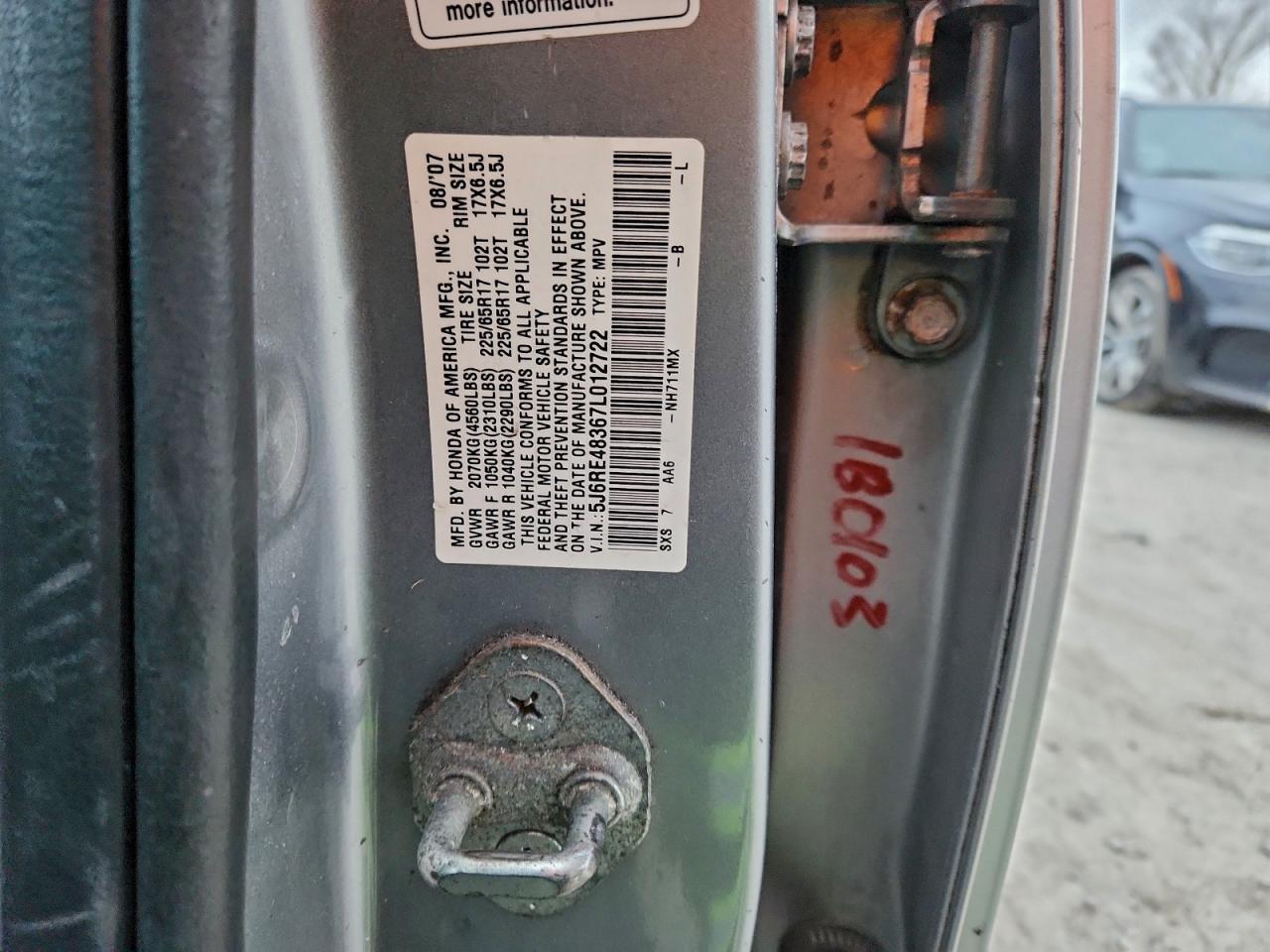 2007 HONDA CR-V LX photo 13