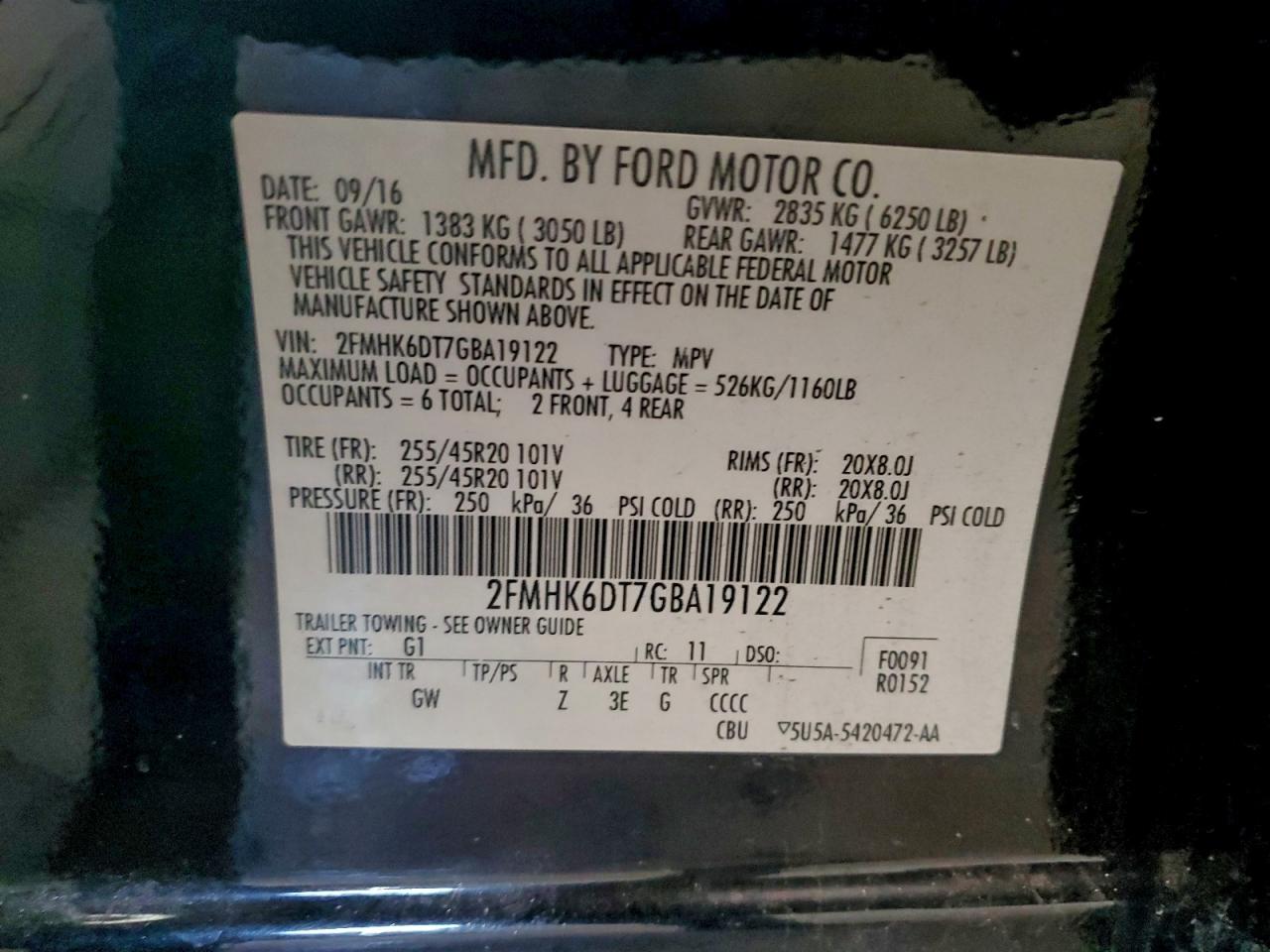 2016 FORD FLEX LIMITED photo 14
