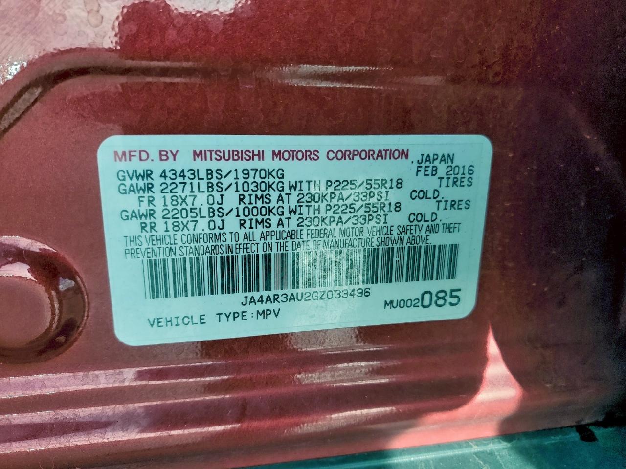 2016 MITSUBISHI OUTLANDER SPORT ES photo 13