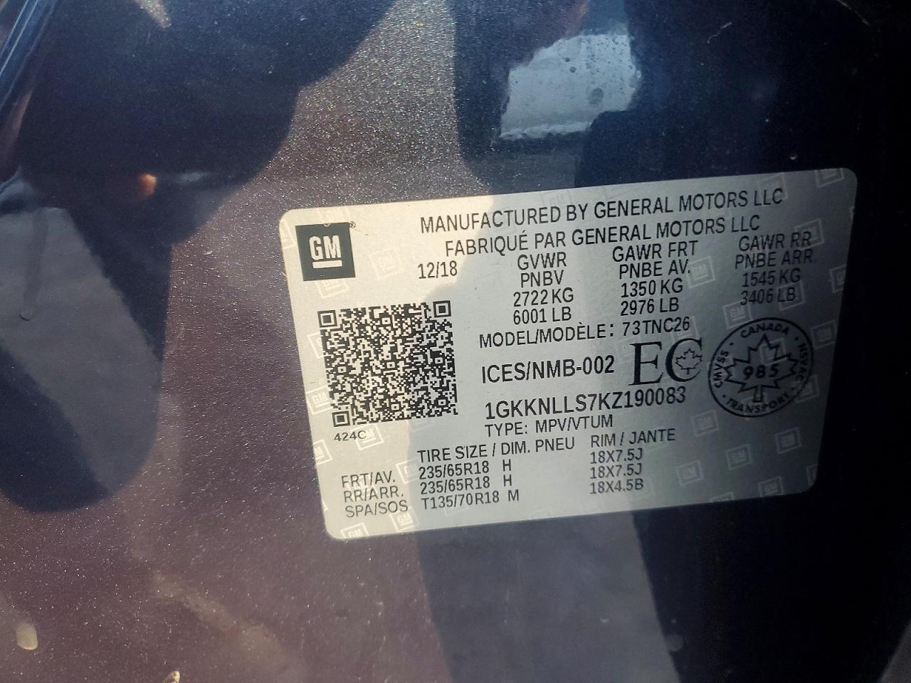 2019 GMC ACADIA SLE photo 13