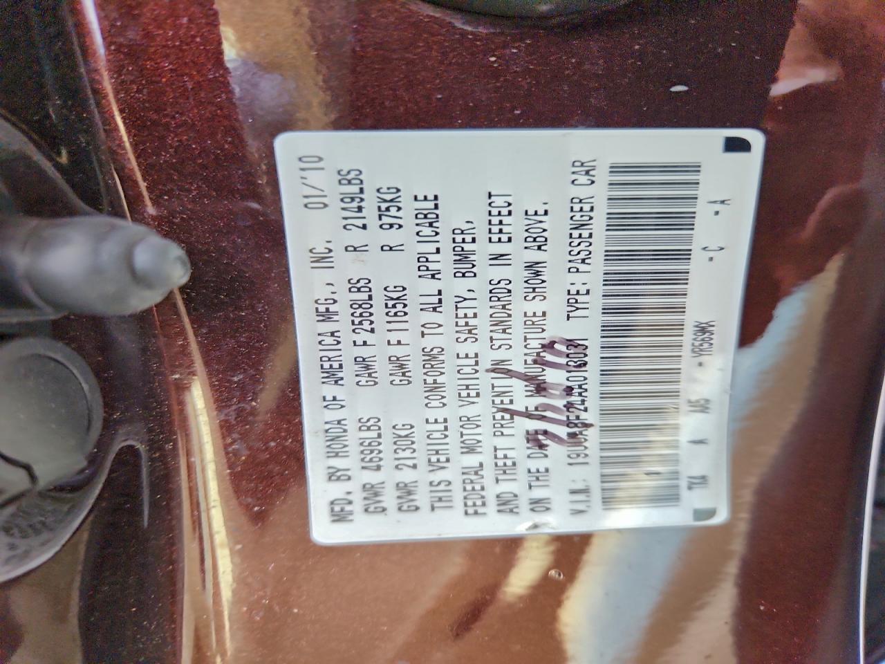 2010 ACURA TL photo 23