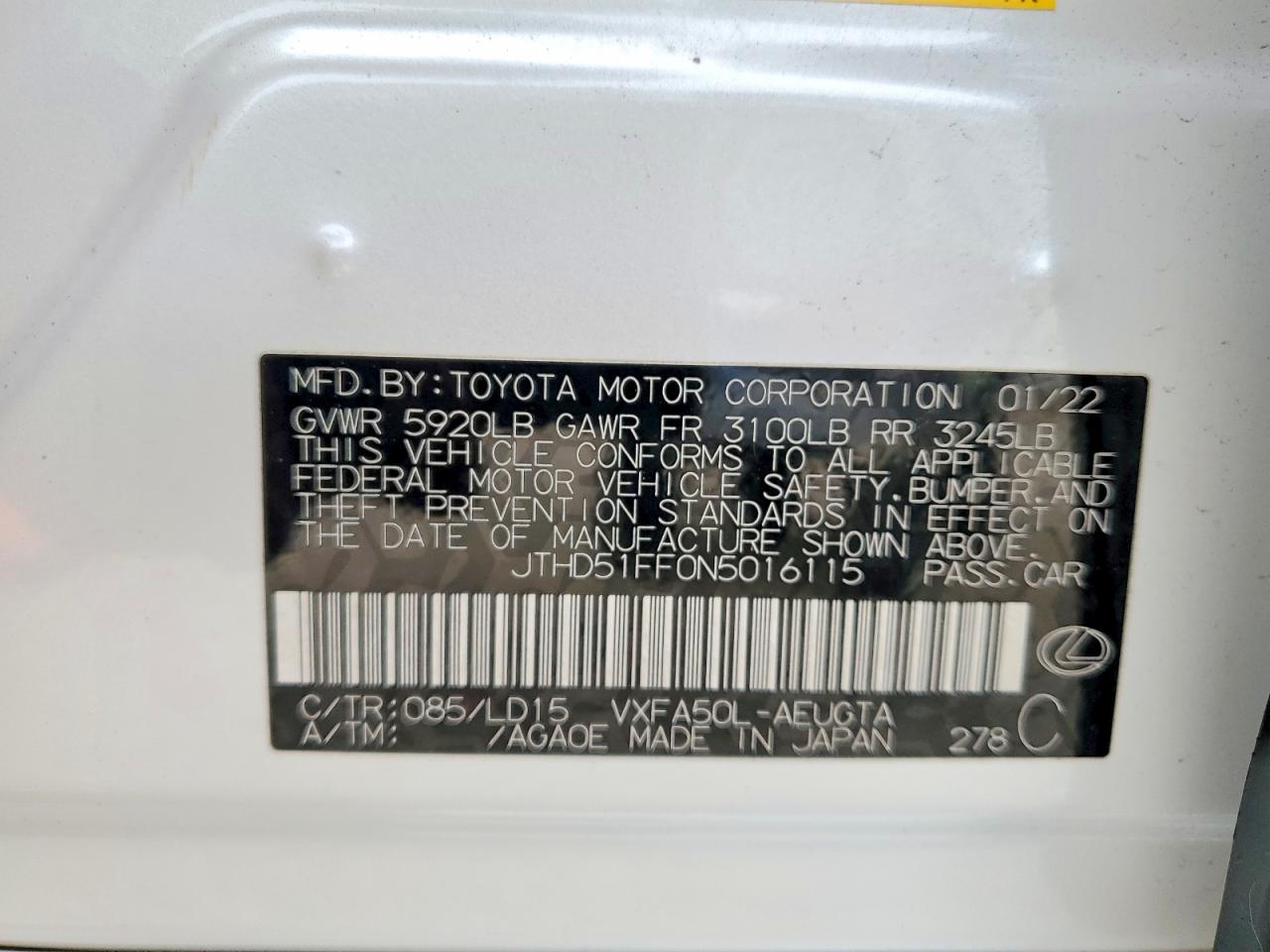 2022 LEXUS LS 500 BASE photo 12