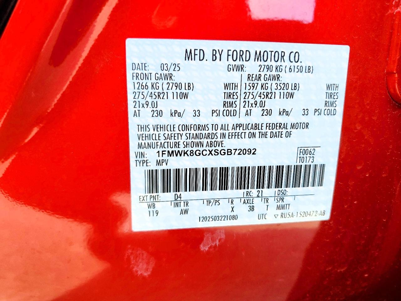 2025 FORD EXPLORER ST photo 13