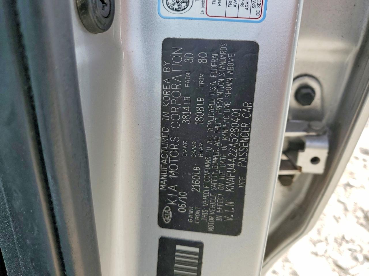 2010 KIA FORTE EX photo 13