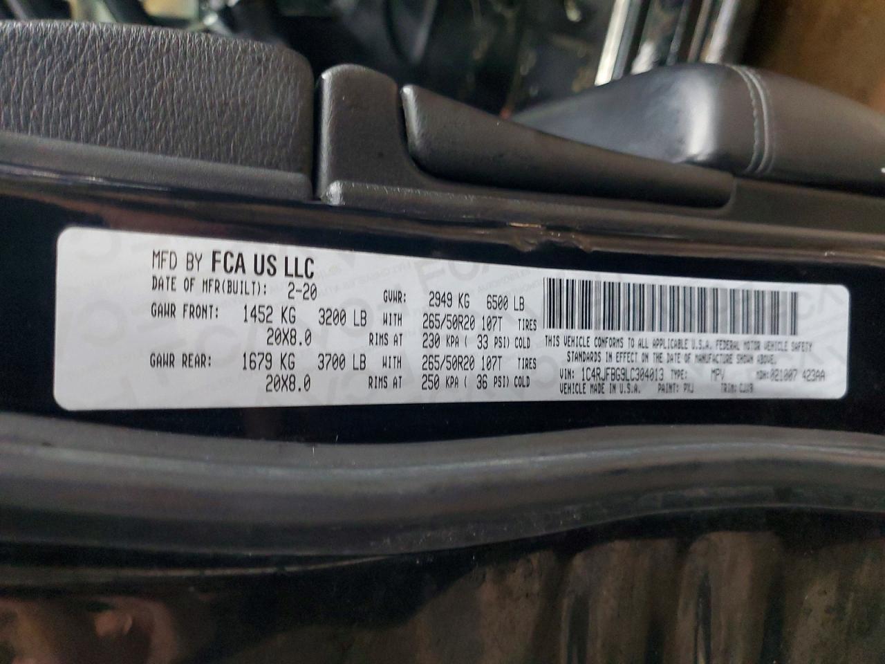 2020 JEEP GRAND CHEROKEE LIMITED photo 13