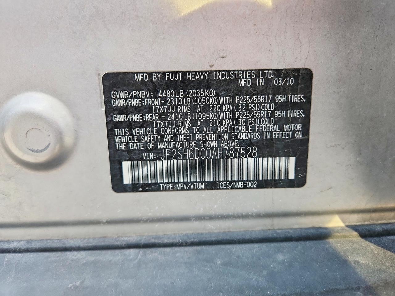 2010 SUBARU FORESTER 2.5X LIMITED photo 34