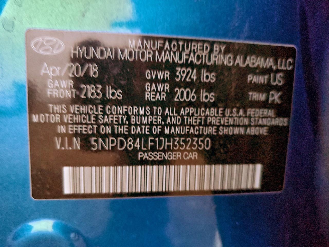 2018 HYUNDAI ELANTRA SEL photo 12
