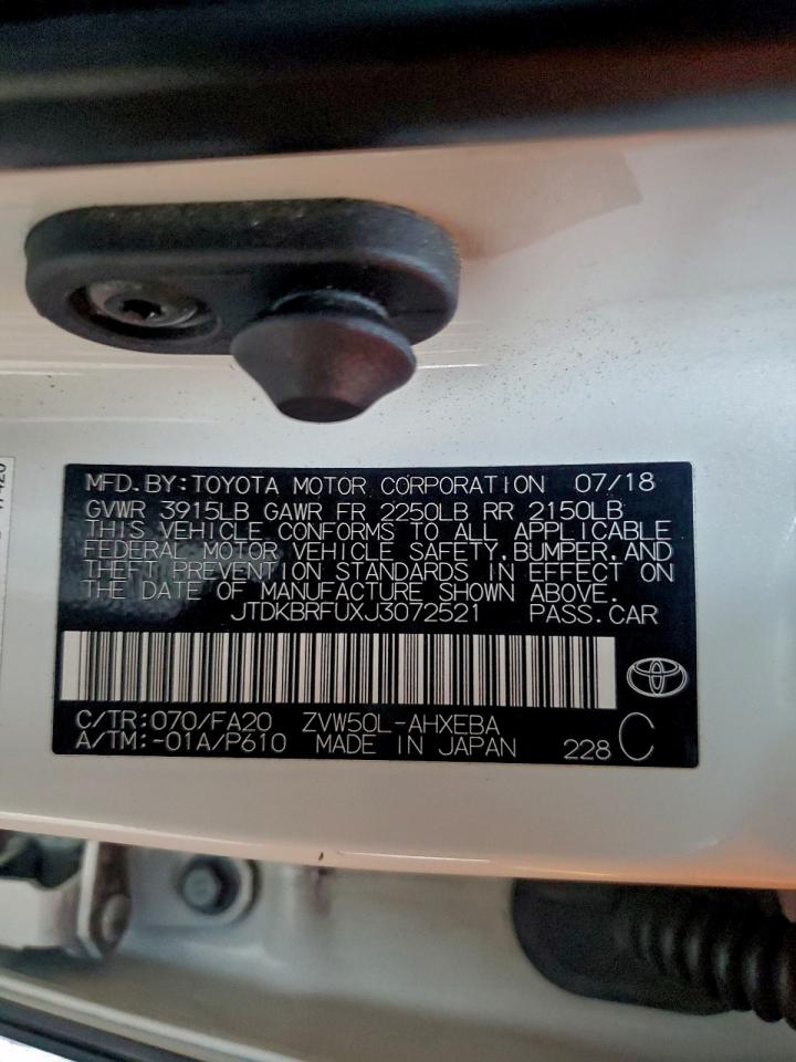 2018 TOYOTA PRIUS photo 12