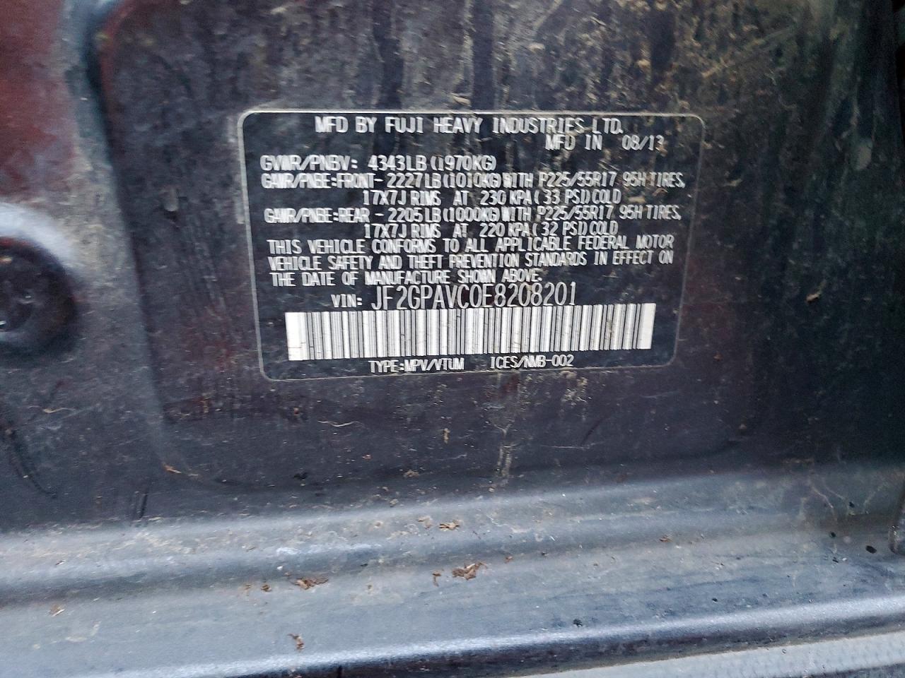 2014 SUBARU XV CROSSTREK 2.0 PREMIUM photo 12