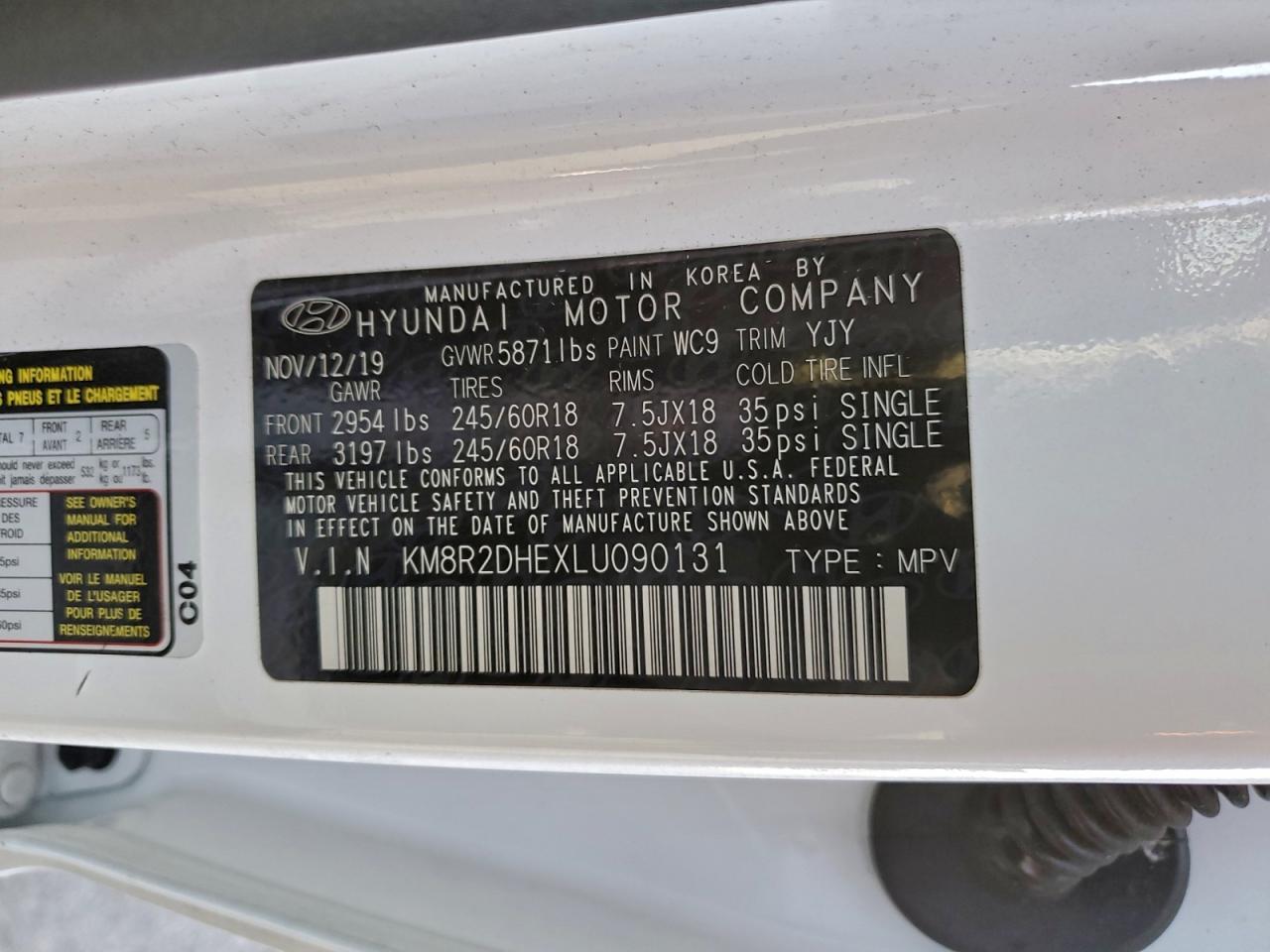 2020 HYUNDAI PALISADE SEL photo 12