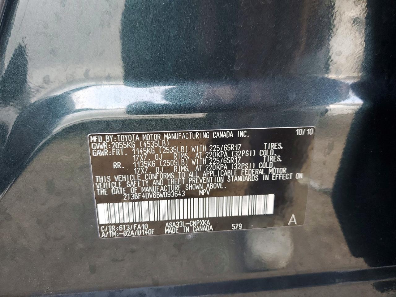 2011 TOYOTA RAV4 photo 12