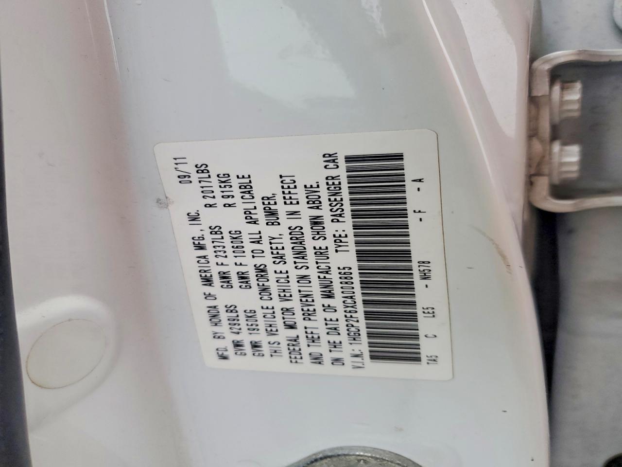 2012 HONDA ACCORD SE photo 23