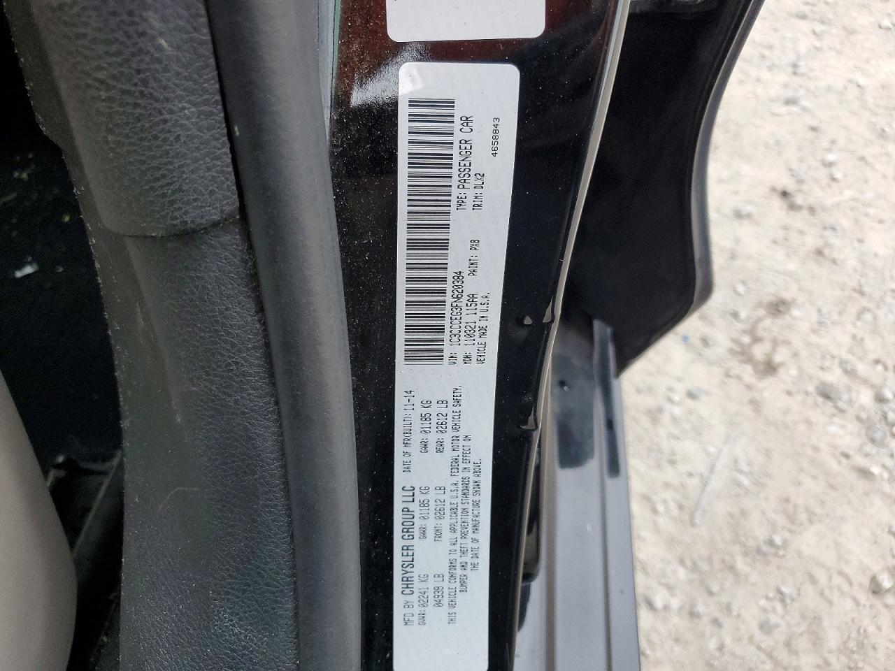 2015 CHRYSLER 200 C photo 13