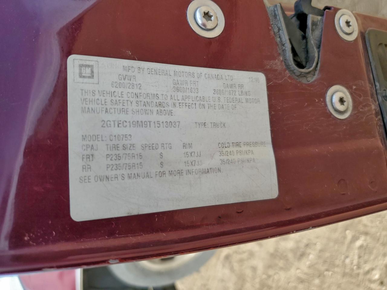 1996 GMC SIERRA C1500 photo 12