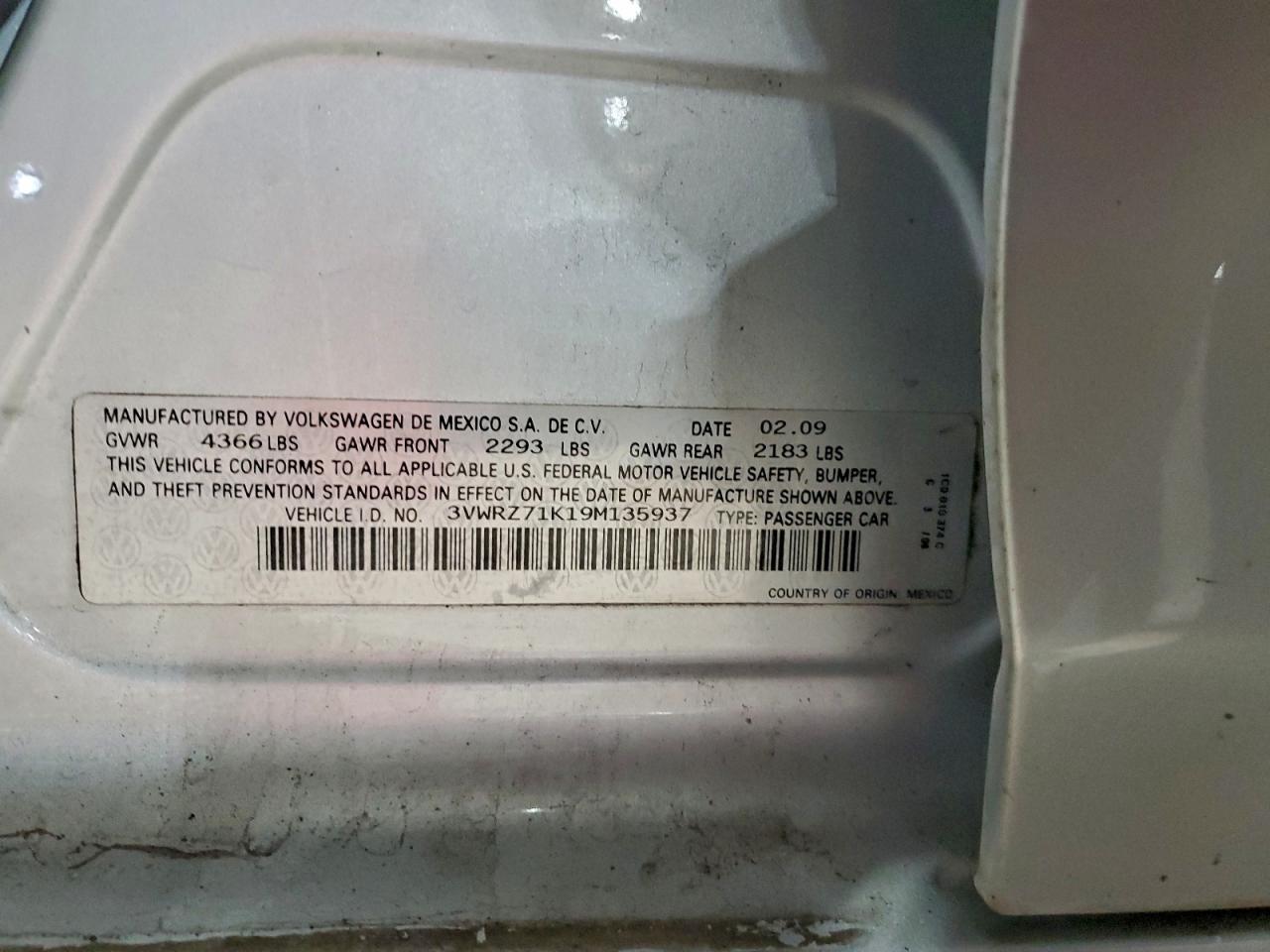 2009 VOLKSWAGEN JETTA SE photo 12