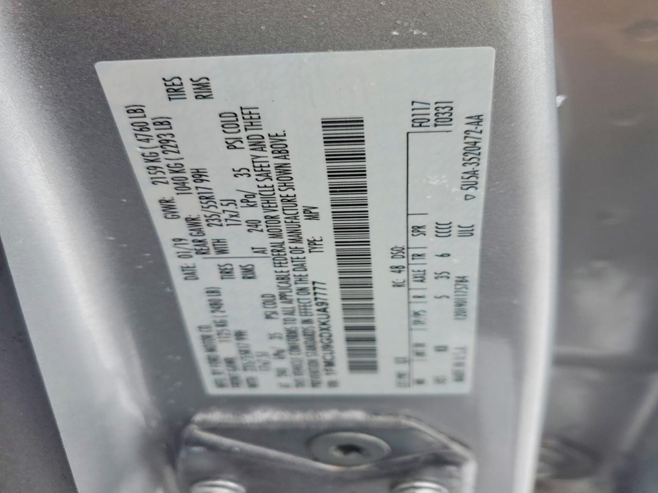 2019 FORD ESCAPE SE photo 12