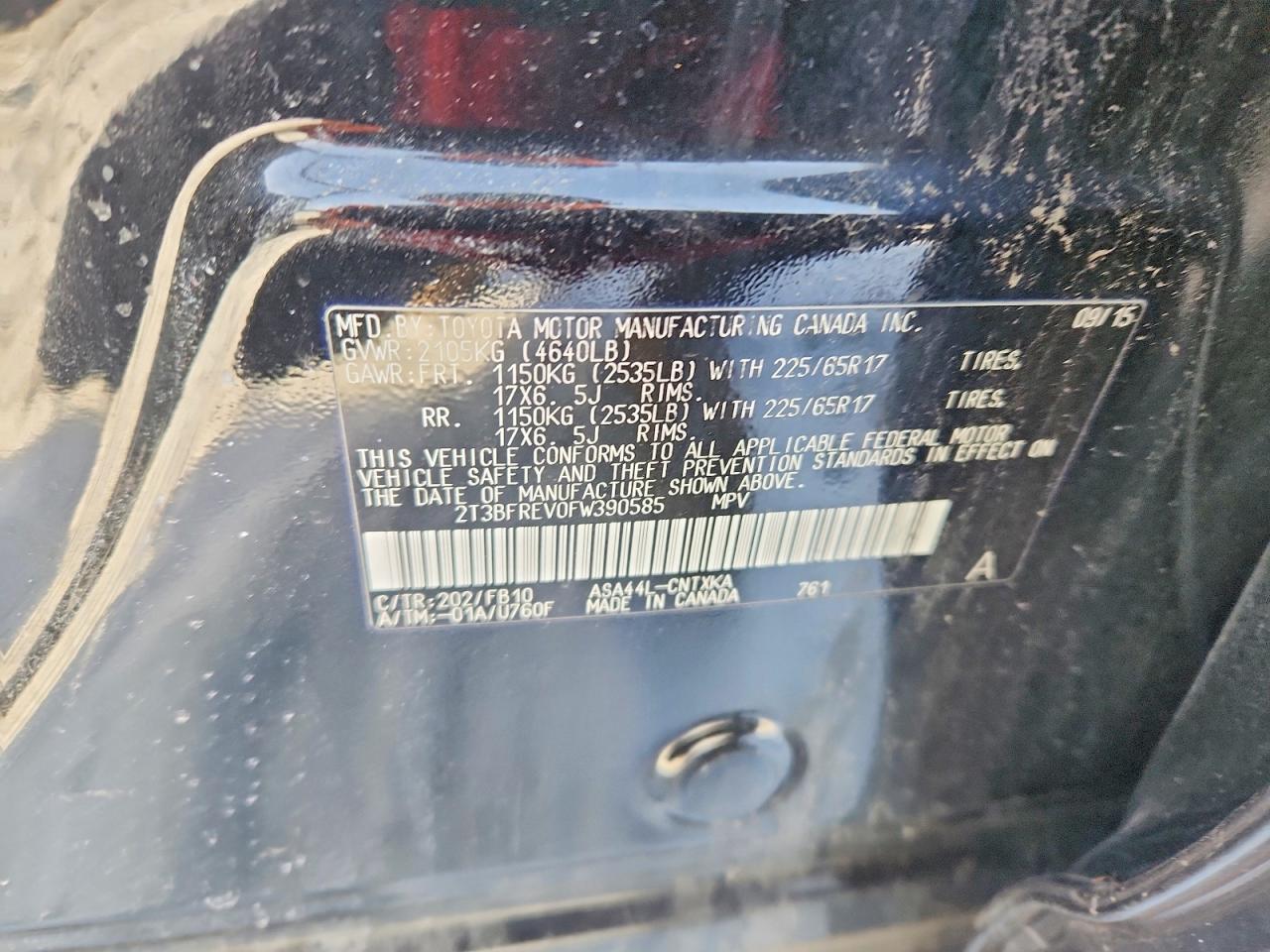 2015 TOYOTA RAV4 LE photo 13