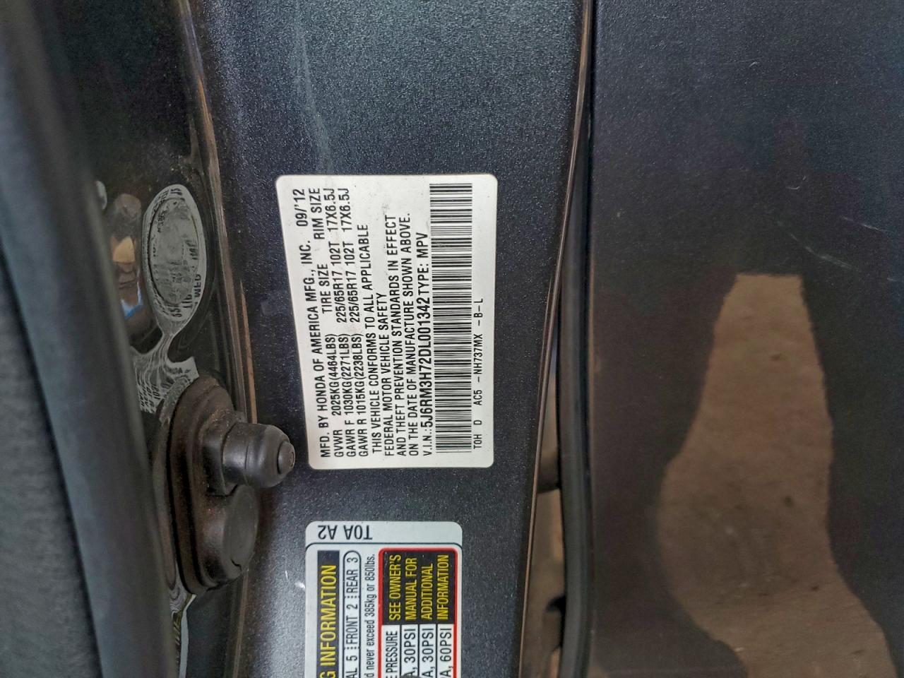 2013 HONDA CR-V EXL photo 37