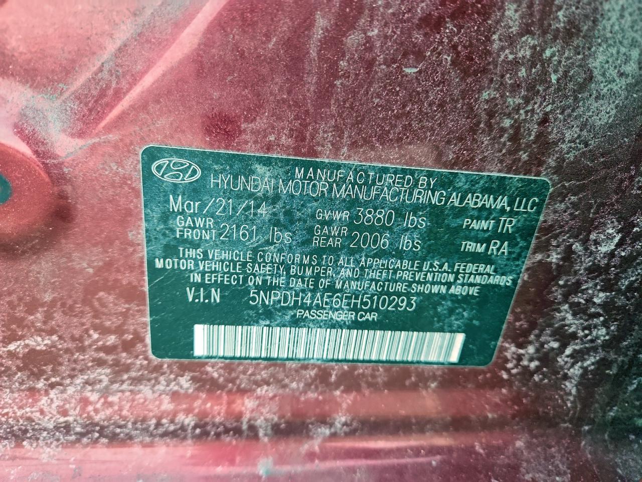 2014 HYUNDAI ELANTRA SE photo 12